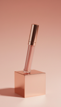 Rose-gold shine lip gloss—luminescent finish