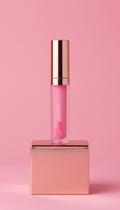 Vivid pink lip gloss—hydrating shine